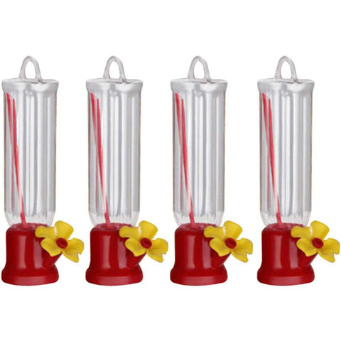 VIMOA mini hummingbird feeder four-pack for easy outdoor feeding.
