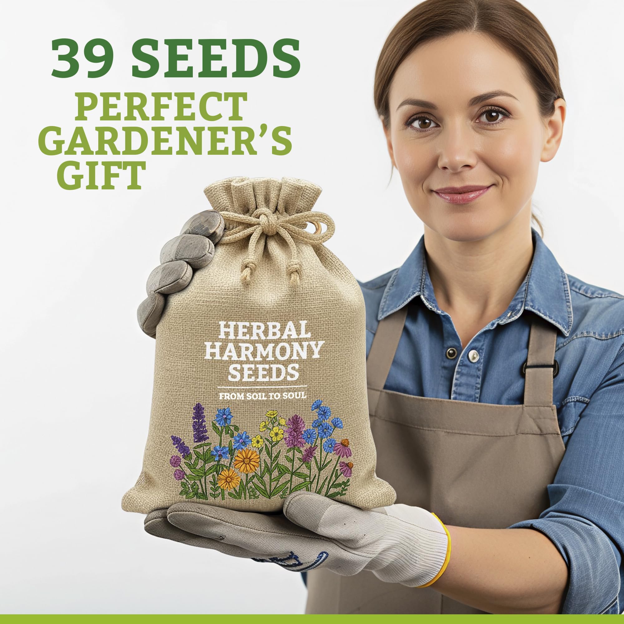 Vimtoba seed packets variety display showcases 39 herbs for home apothecary.