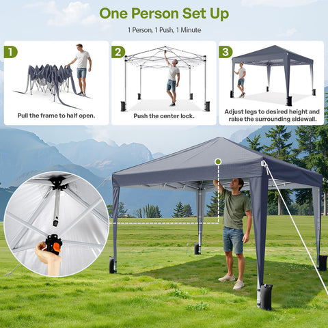 Vinabilia canopy with sidewalls attached for privacy and shade at events