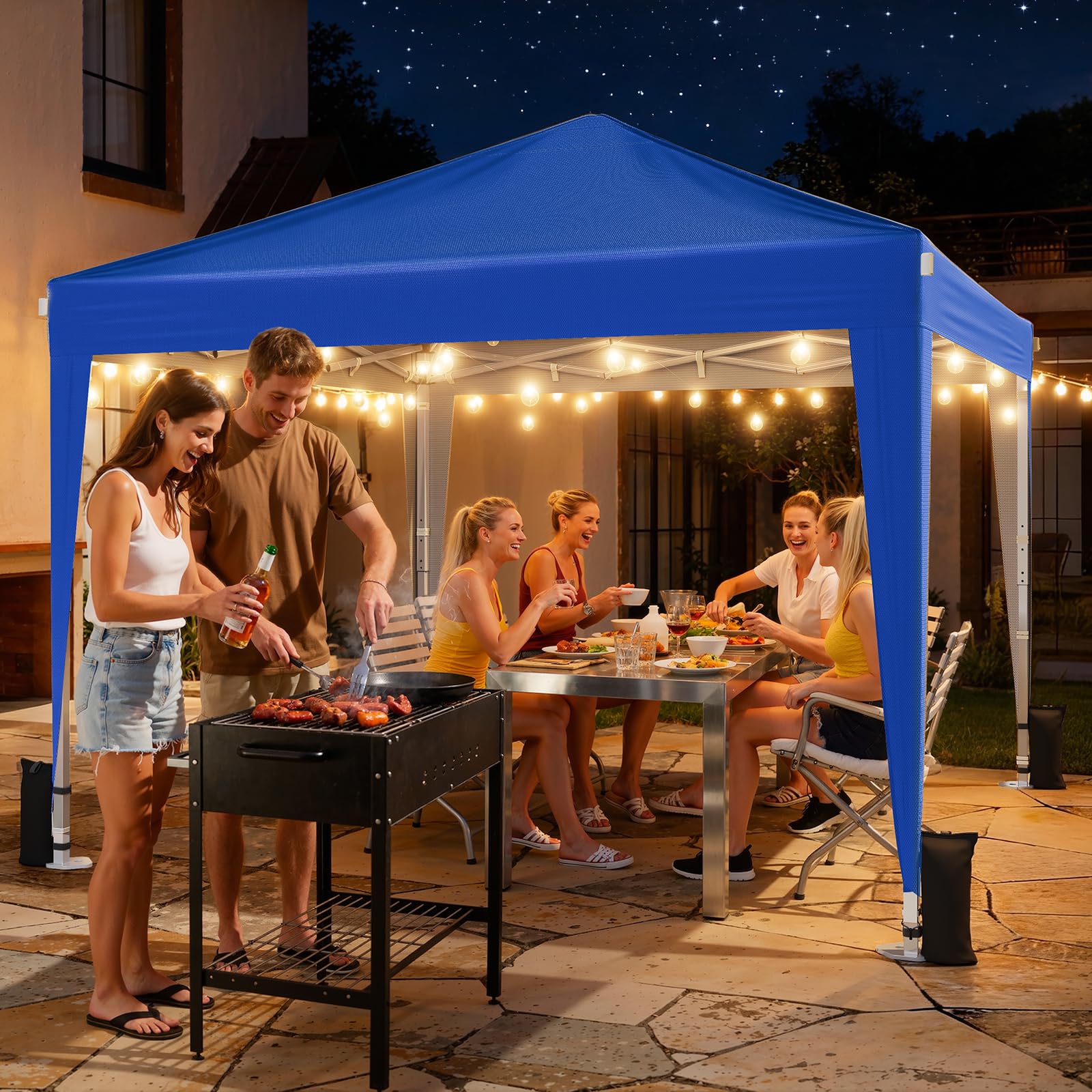 Vinabilia 10x10 canopy folded in bag for compact storage after an event