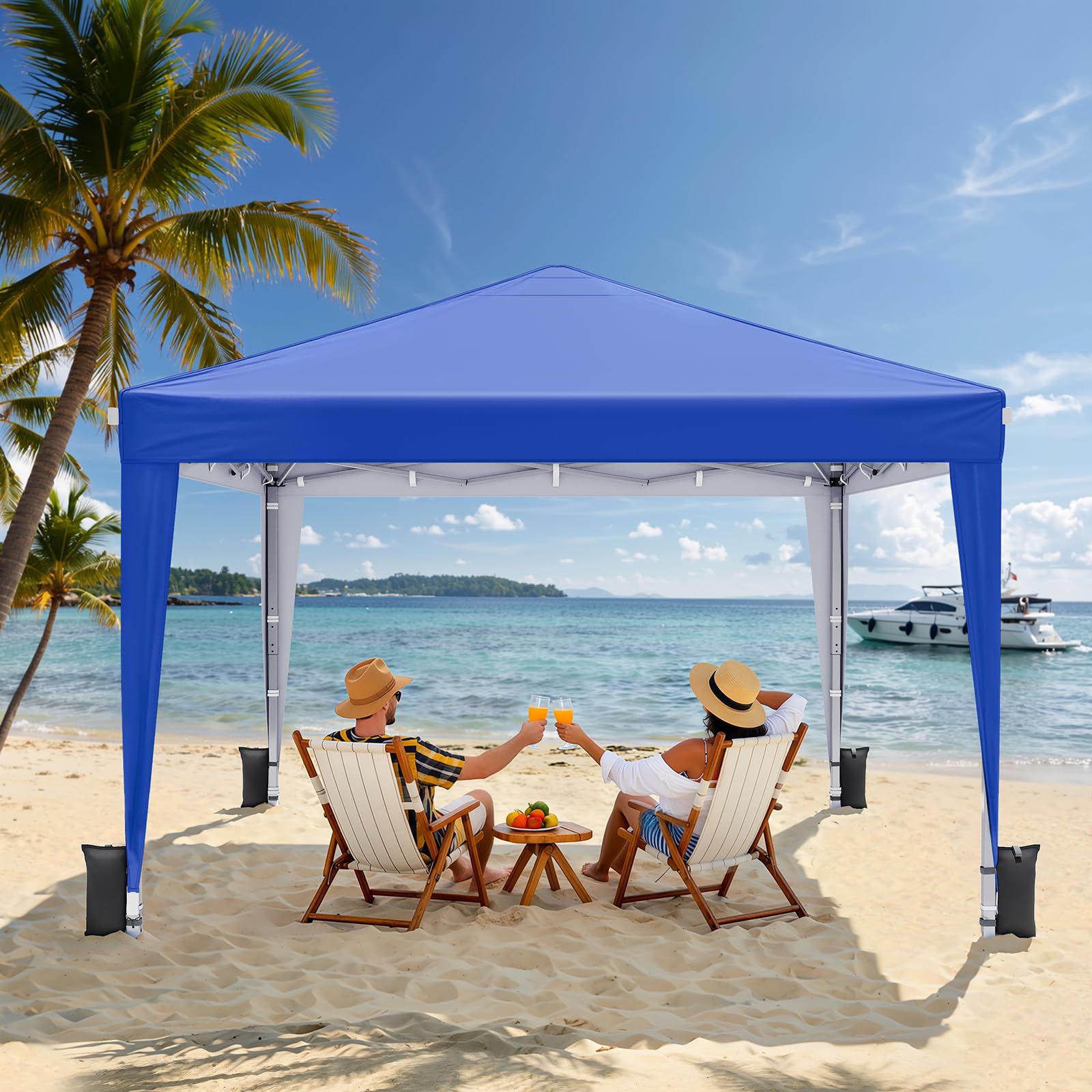 Vinabilia 10x10 canopy frame closeup highlights sturdy main frame