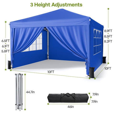 Vinabilia 10x10 canopy setup in a park demonstrates quick assembly