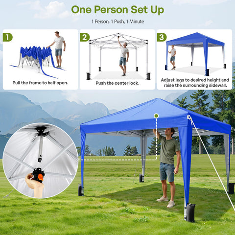 Vinabilia 10x10 canopy sidewalls removed for open-air setup