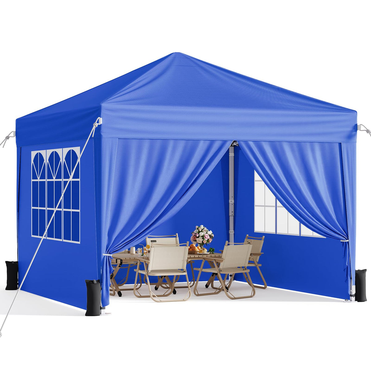 Vinabilia 10x10 pop-up canopy top view shows spacious shade for outdoor events