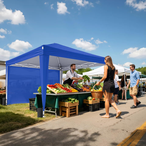 Vinabilia 10x10 canopy wind tolerance in light breeze illustrates stability