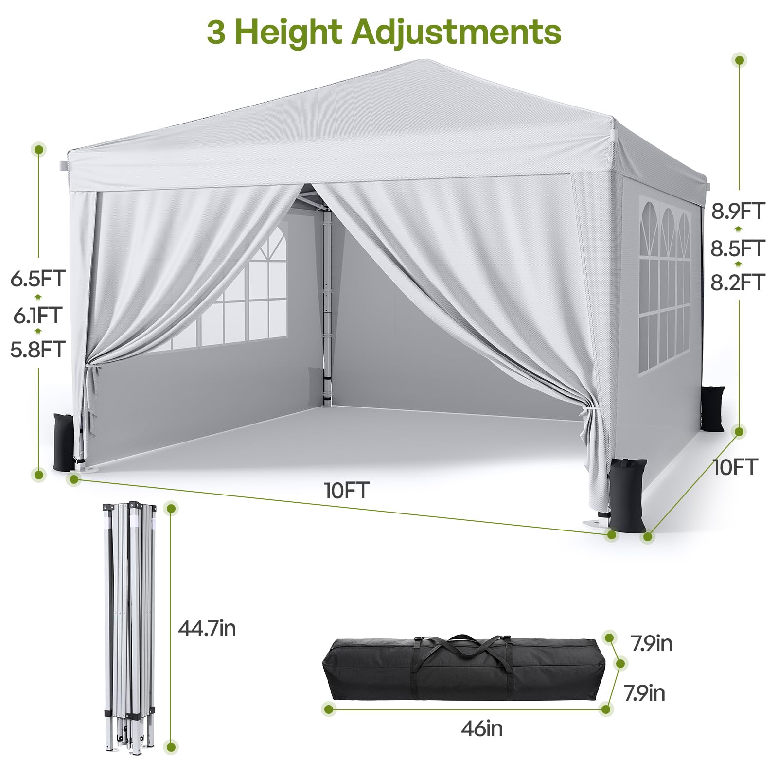 Vinabilia canopy sidewalls removable for customization and airflow