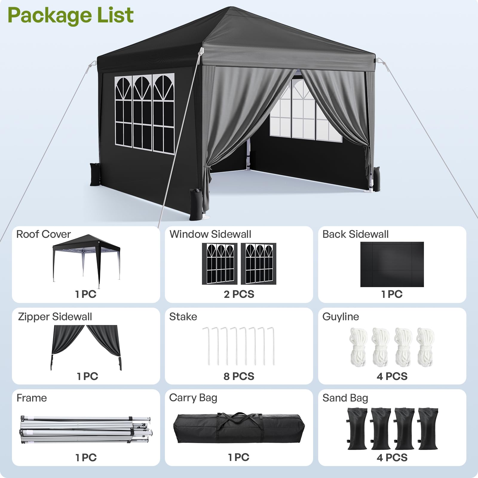 Vinabilia carry bag included for easy transport after gatherings.