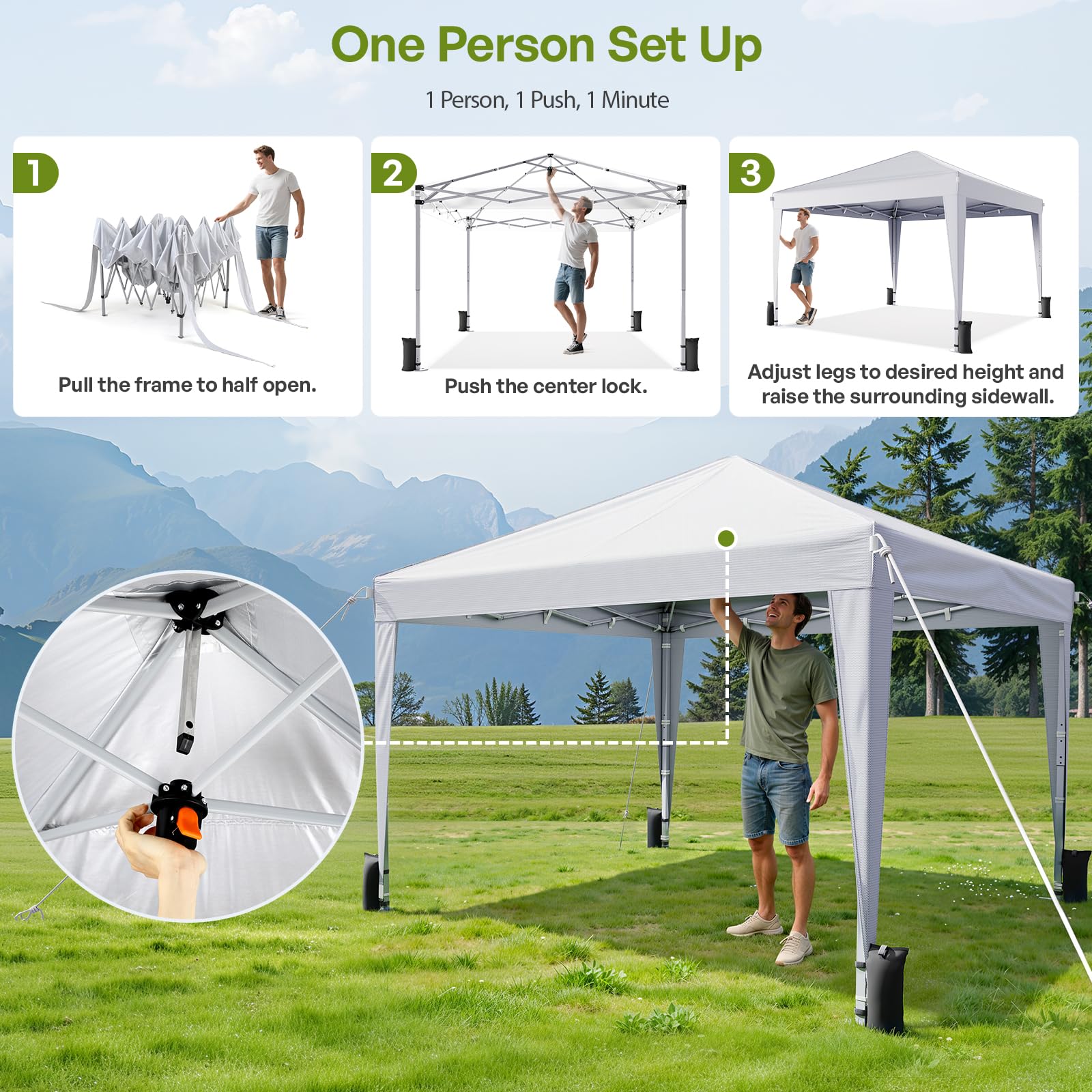 Vinabilia pop-up canopy carry bag showing portability
