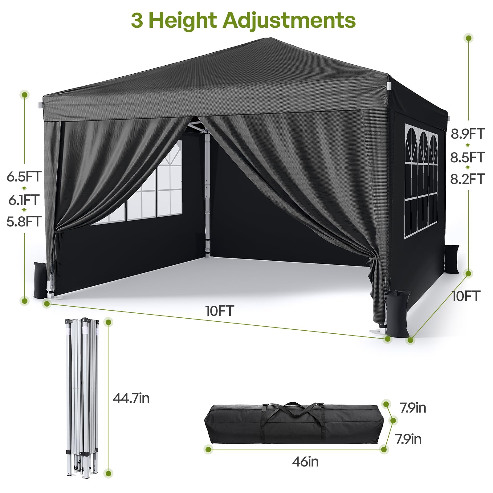 Vinabilia robust 25mm by 25mm frame ensures stable setup.