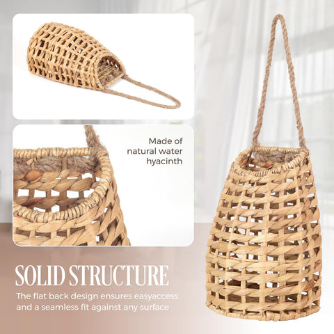 Close-up of VINAHAND natural water hyacinth weave for daily use durability