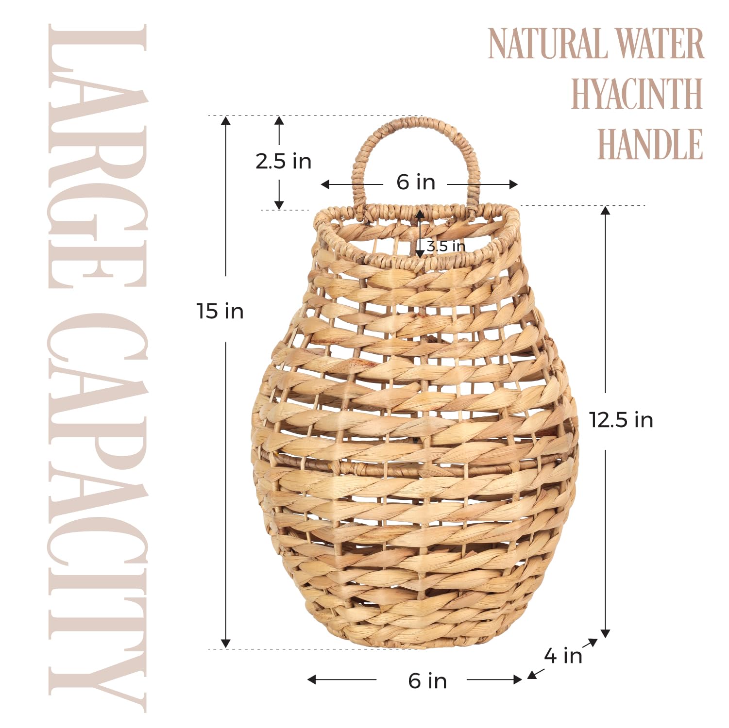 VINAHAND rustic wall basket front-door display showcasing seasonal blooms