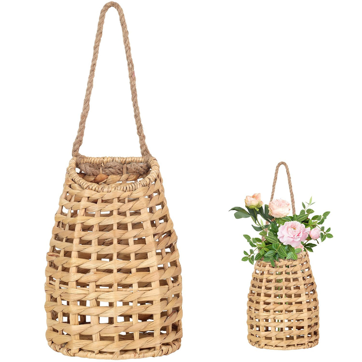 VINAHAND water hyacinth wall basket at the front door for stylish storage