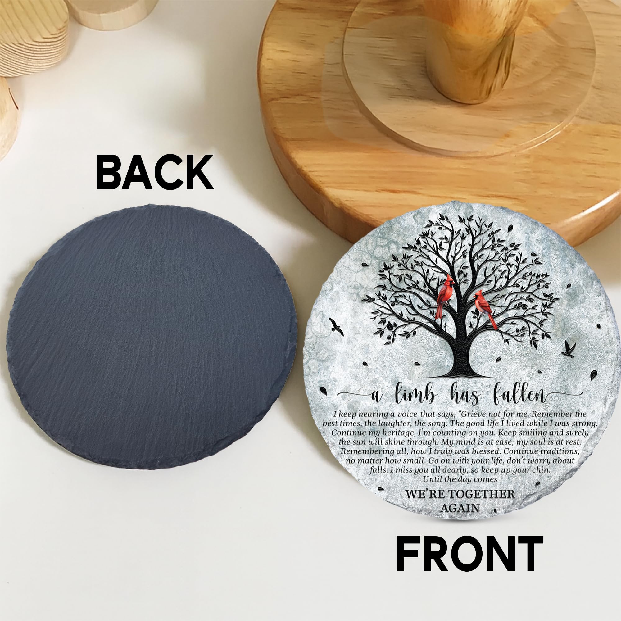 VINARTSVN garden tabletop memorial stone blends into any remembrance space