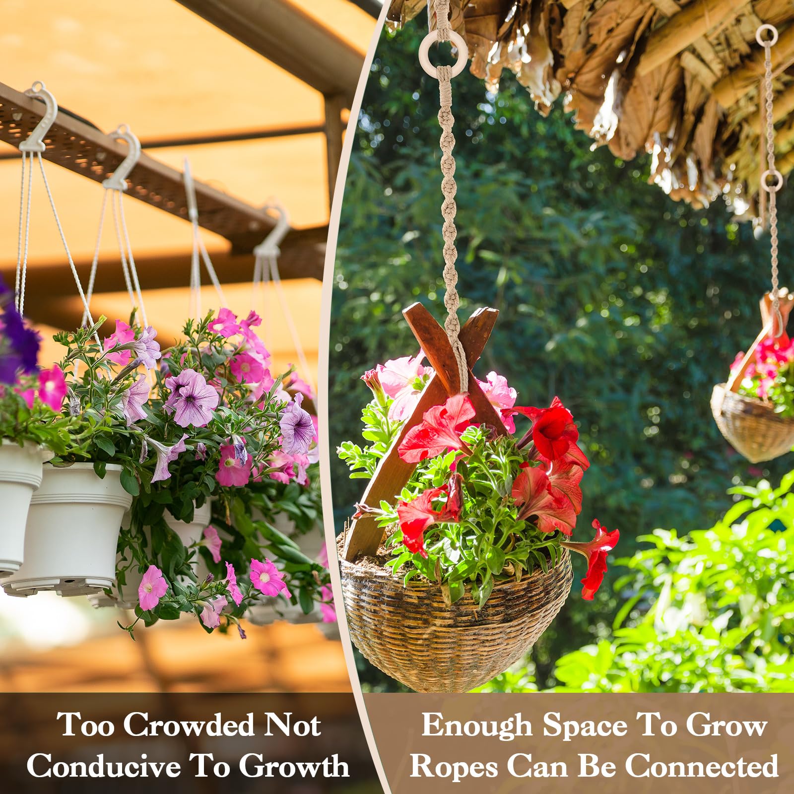 Vincreem extendable hanger shows customized height options for pots.