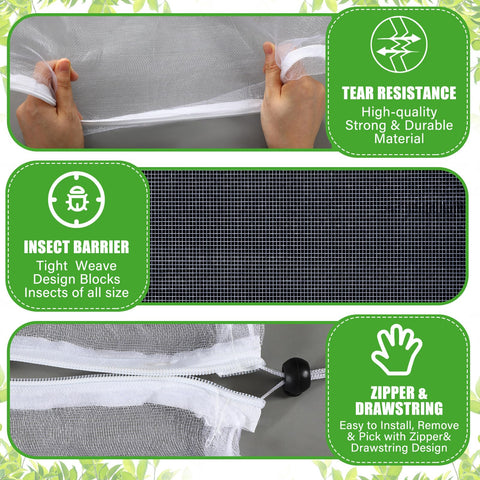 Vincreem netting provides visibility of growth while keeping pests away