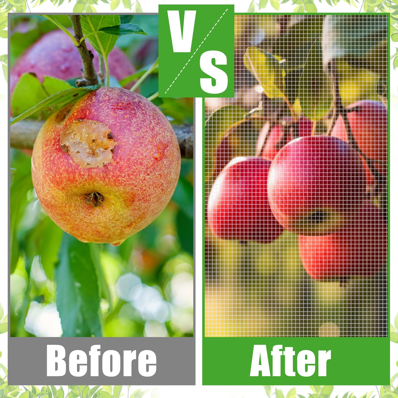 Vincreem netting design allows light, air, and water to reach crops