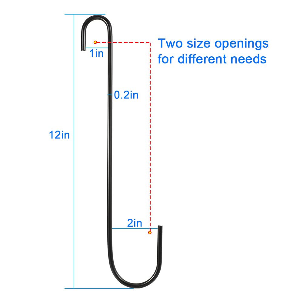 Vindar 12-inch S hook on a tree branch provides sturdy outdoor hanging.