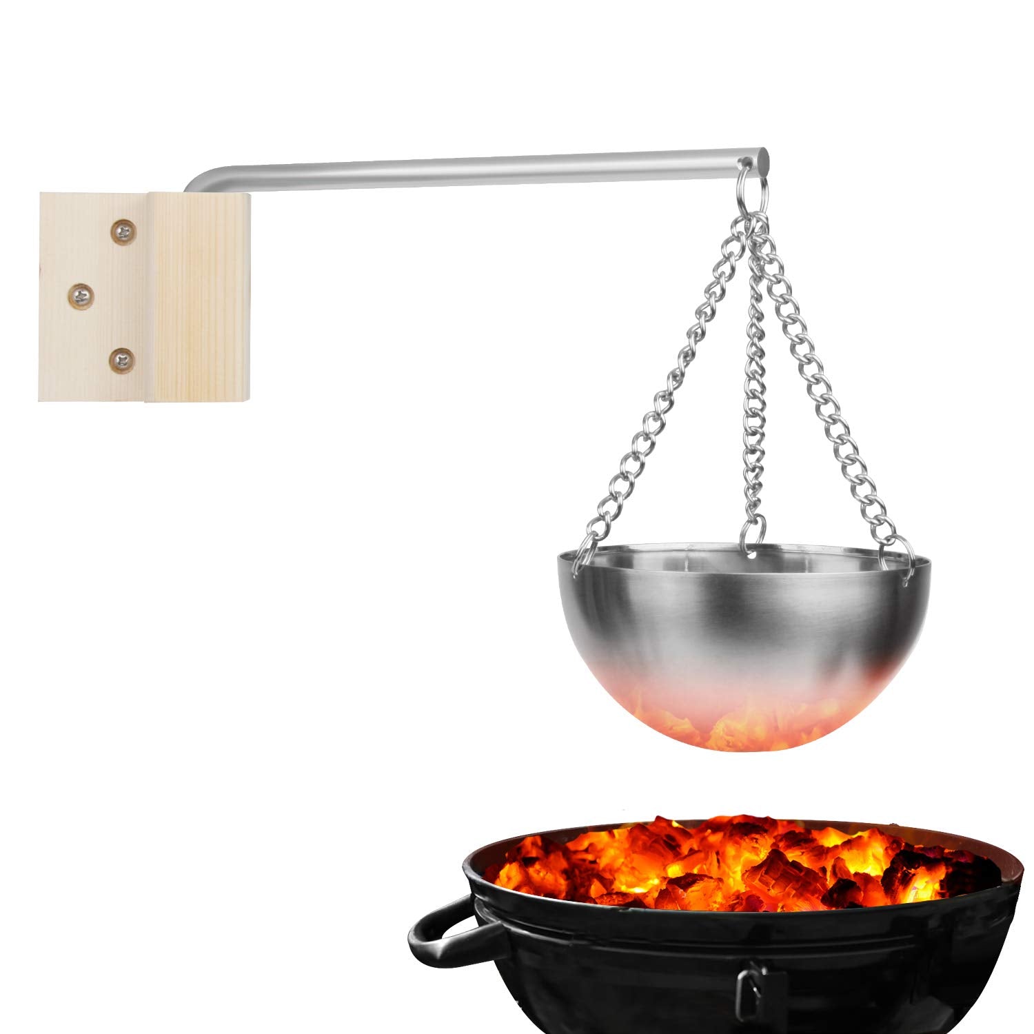 Vindar metal bowl diffuser for even heat diffusion in sauna.