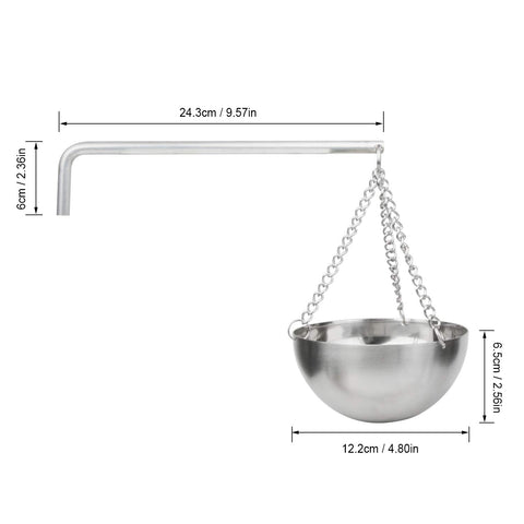 Vindar sauna oil cup with swing arm ready to use.
