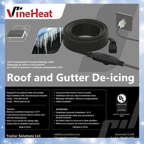 VineHeat cable spacers set helps maintain even heat distribution across gutters
