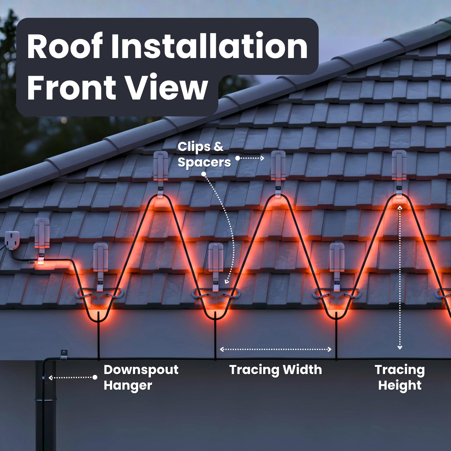 VineHeat gutter heat cable spool designed for steady gutter drainage and ice melt