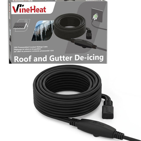 VineHeat roof heat cable roll ready to melt ice on roofs and prevent dams