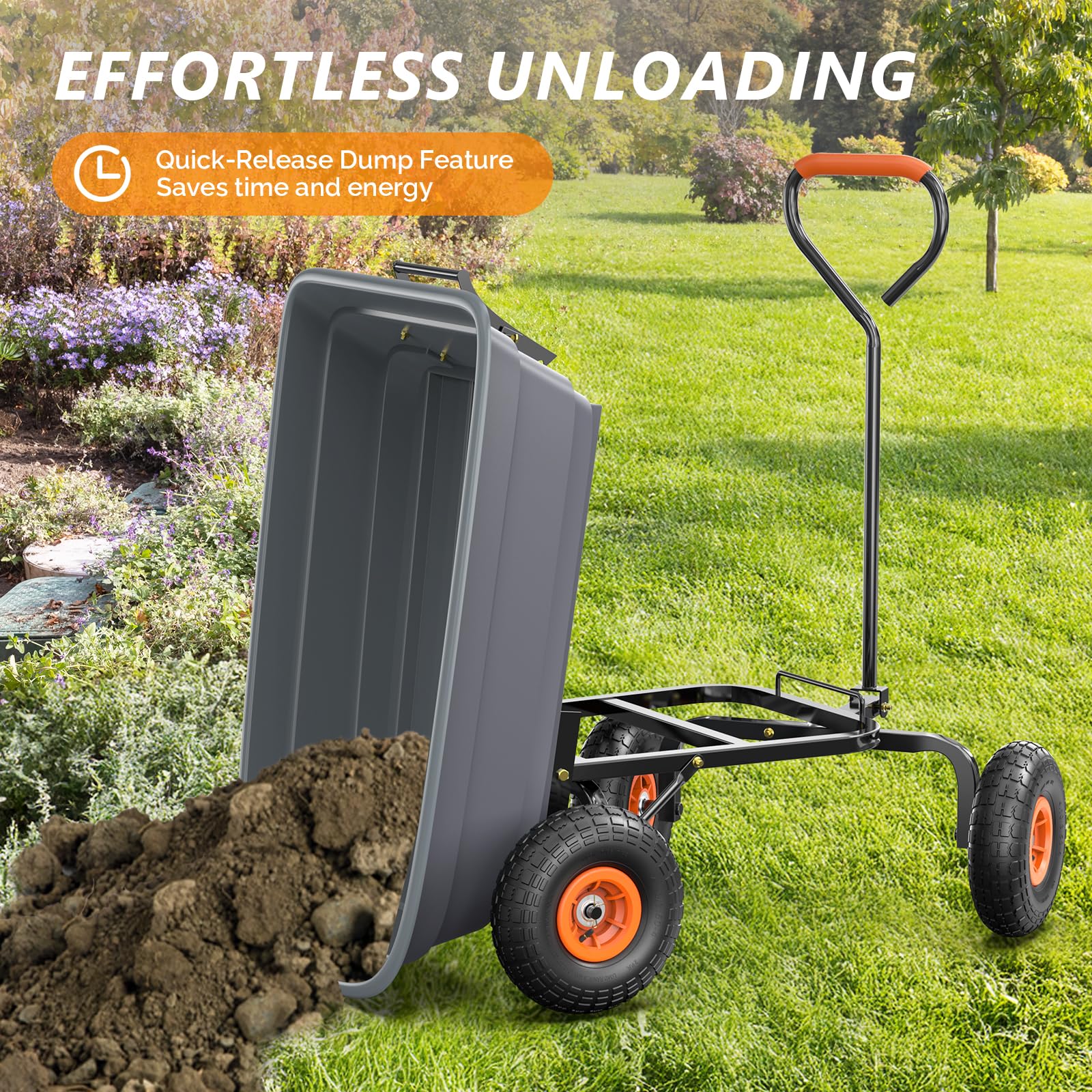 VINGLI Dump Cart Wagon assembly guide with included tools for quick setup.