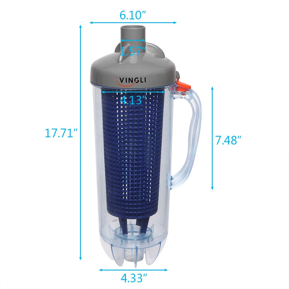 Easy-open lid on VINGLI leaf canister for quick emptying and cleaning.