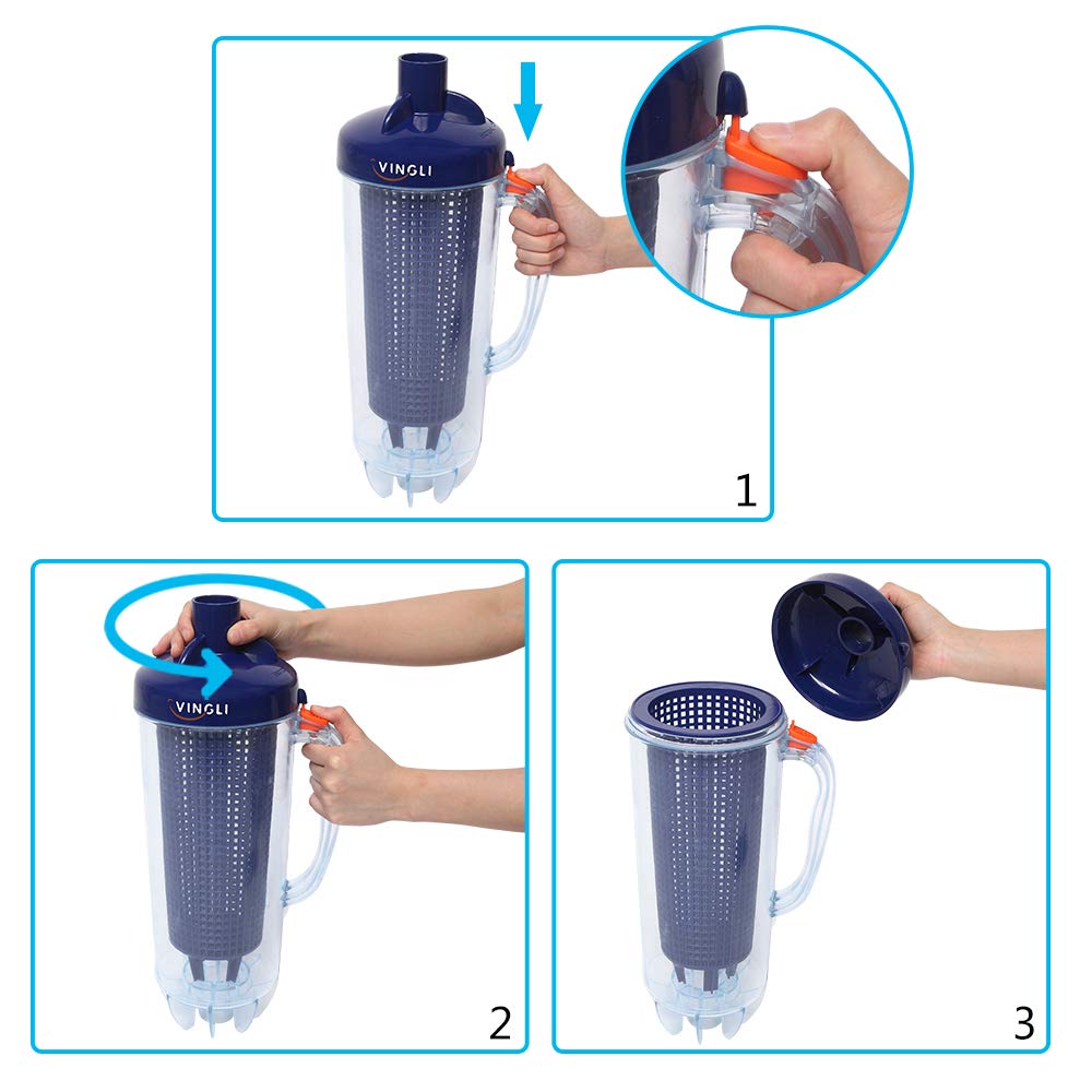 VINGLI leaf trap vacuum protection, helps keep pool cleaner by preventing hose clogs
