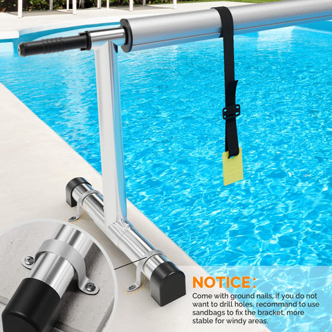 VINGLI pool cover reel compatibility with various pool shapes