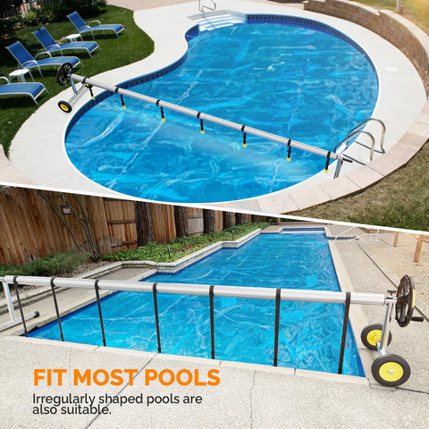 VINGLI pool cover reel durable aluminum and stainless parts prevent corrosion