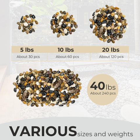 VINICS decorative pebbles for vases and centerpieces add texture and lasting color.
