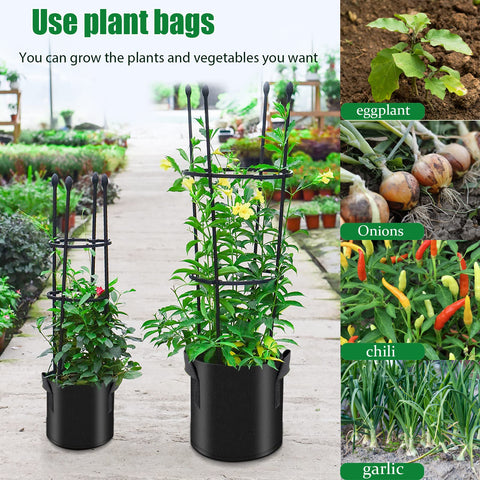 10 pack Vinmoso grow bags ideal for organizing multiple plants.