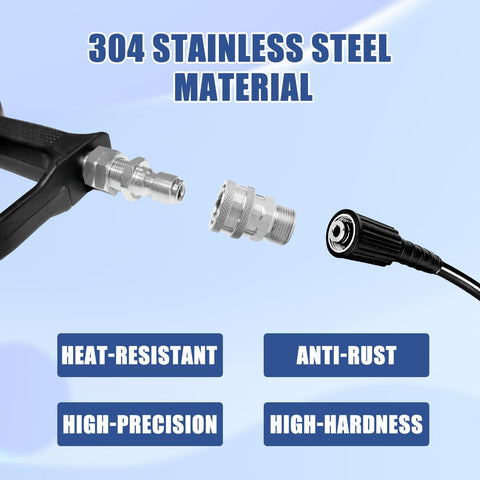 Vinnonvi stainless steel quick-connect closeup highlights durable construction.