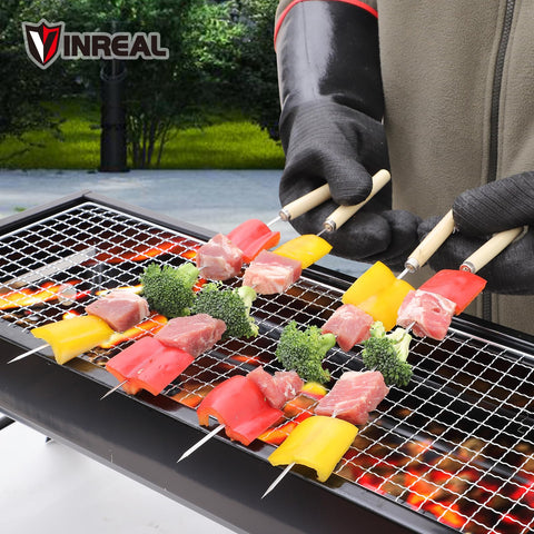 VINREAL BBQ Gloves palm grip with cotton lining for comfort
