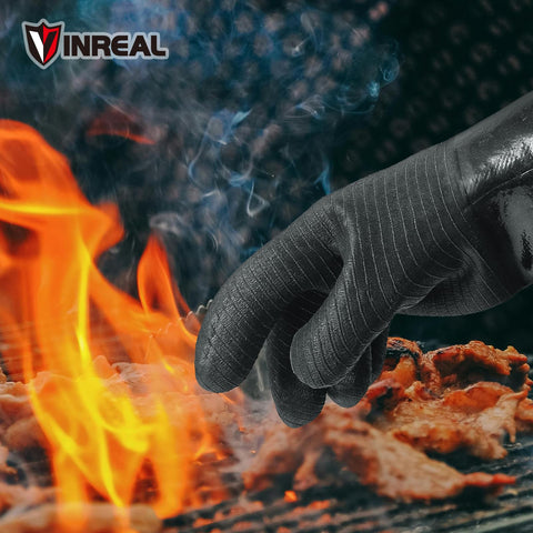 VINREAL BBQ Gloves with waterproof neoprene coating for oil resistance