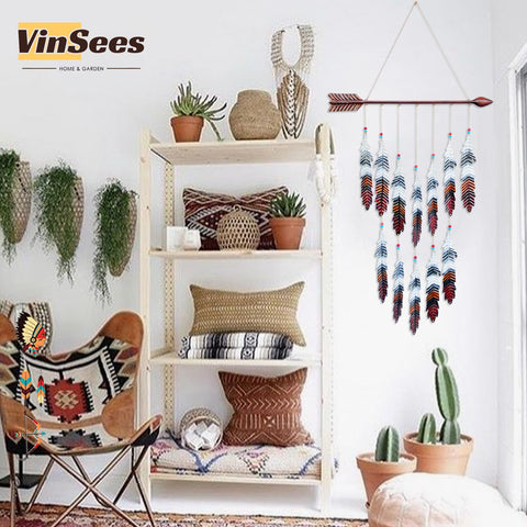 VinSees Native American-style wall art blends artful design with outdoor-ready charm.