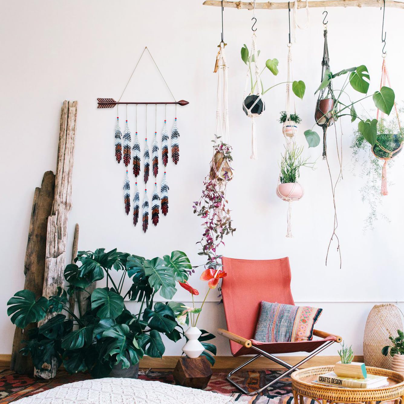 VinSees wind chime pendant adds gentle sound and movement outdoors.