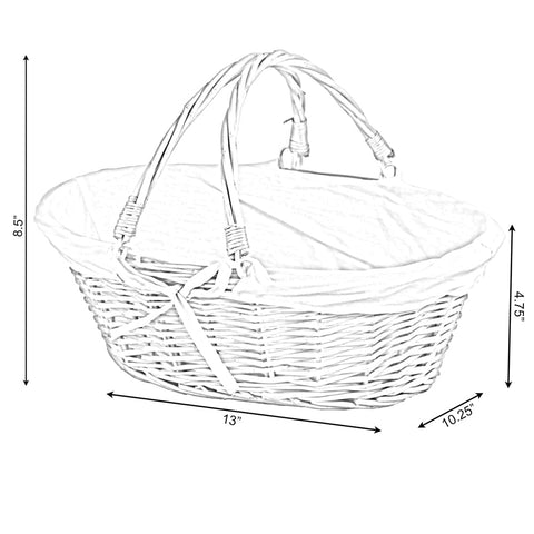 Vintiquewise wicker basket dim 13x10x4-75in for organized spaces.
