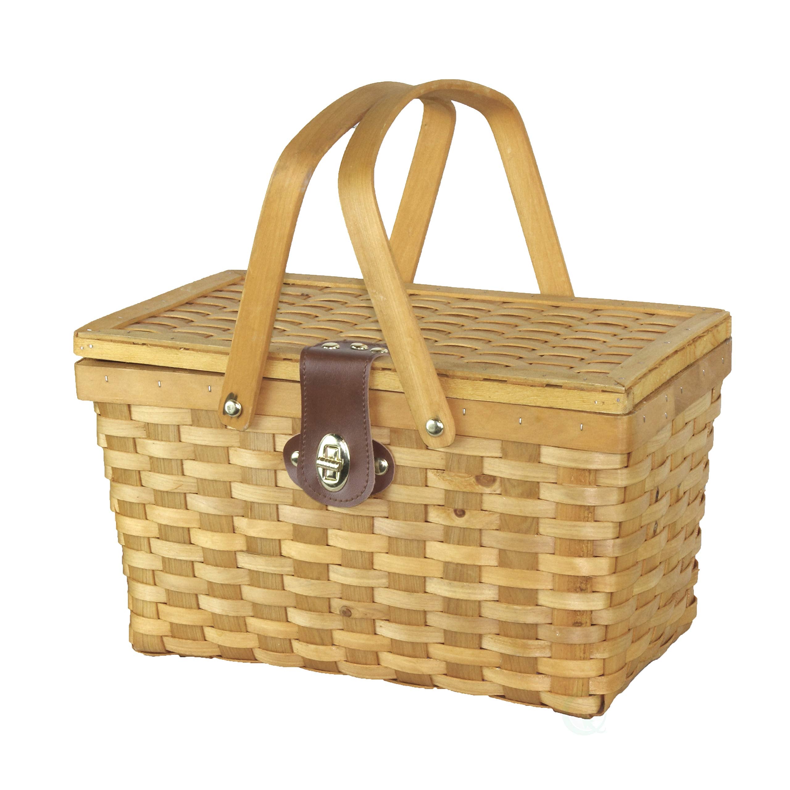 Vintiquewise Wickerwise basket lid and latch securing contents