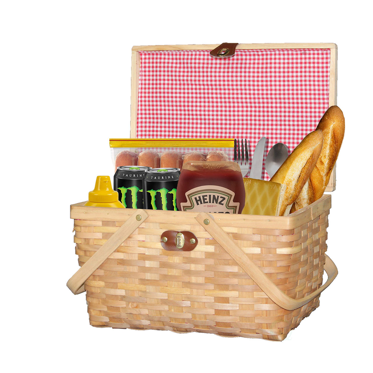 Vintiquewise Wickerwise basket with woodchip weave for rustic picnics