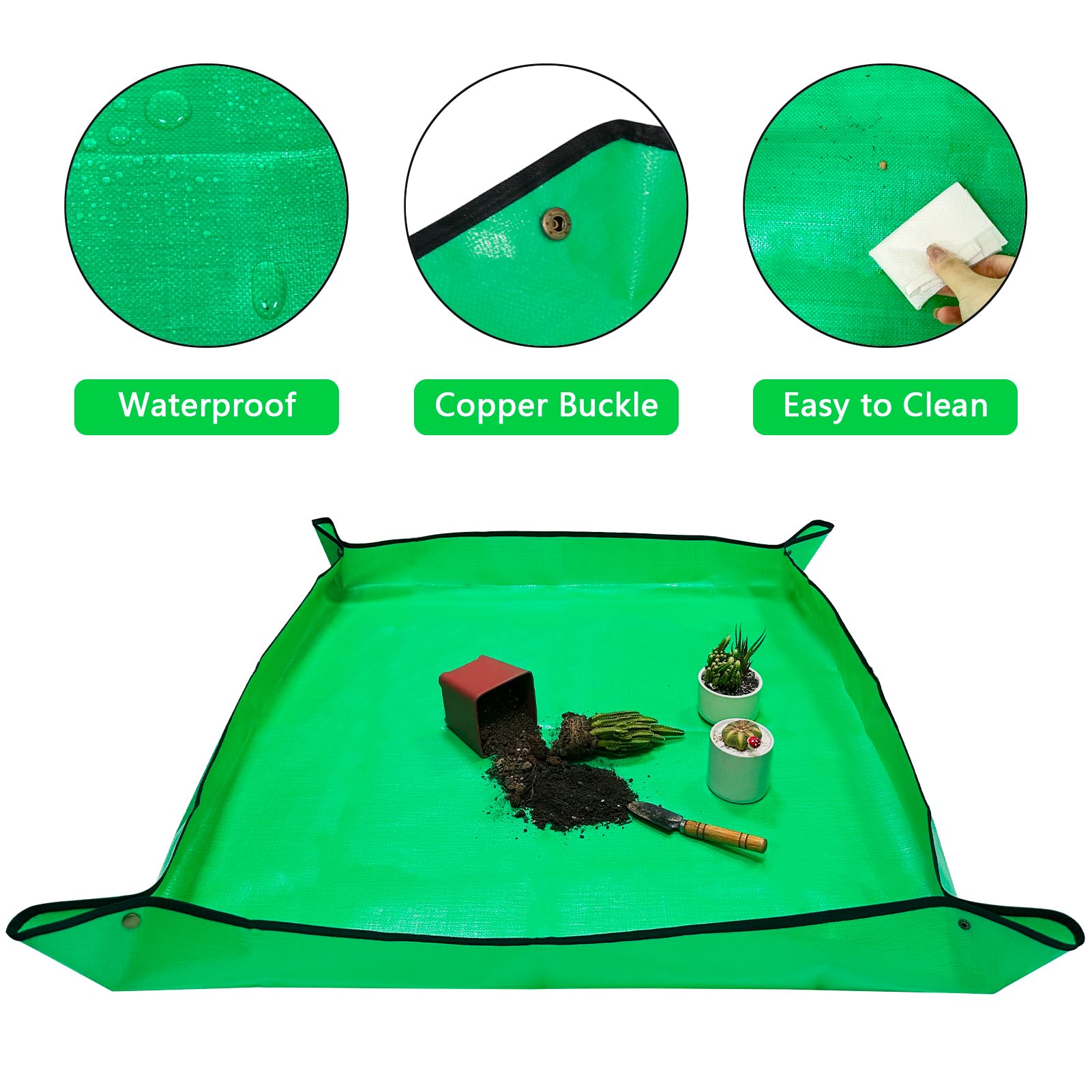 VinYankee large gardening mat ideal for indoor use with pots and plants.