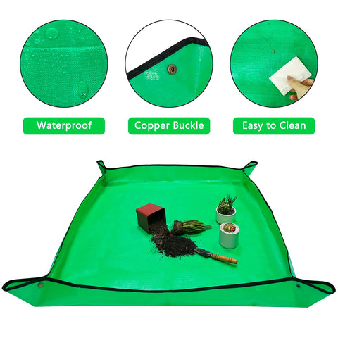 VinYankee large gardening mat ideal for indoor use with pots and plants.