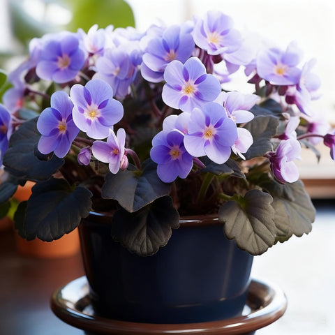 African violet seeds thrive in well-draining potting mix for healthy growth.