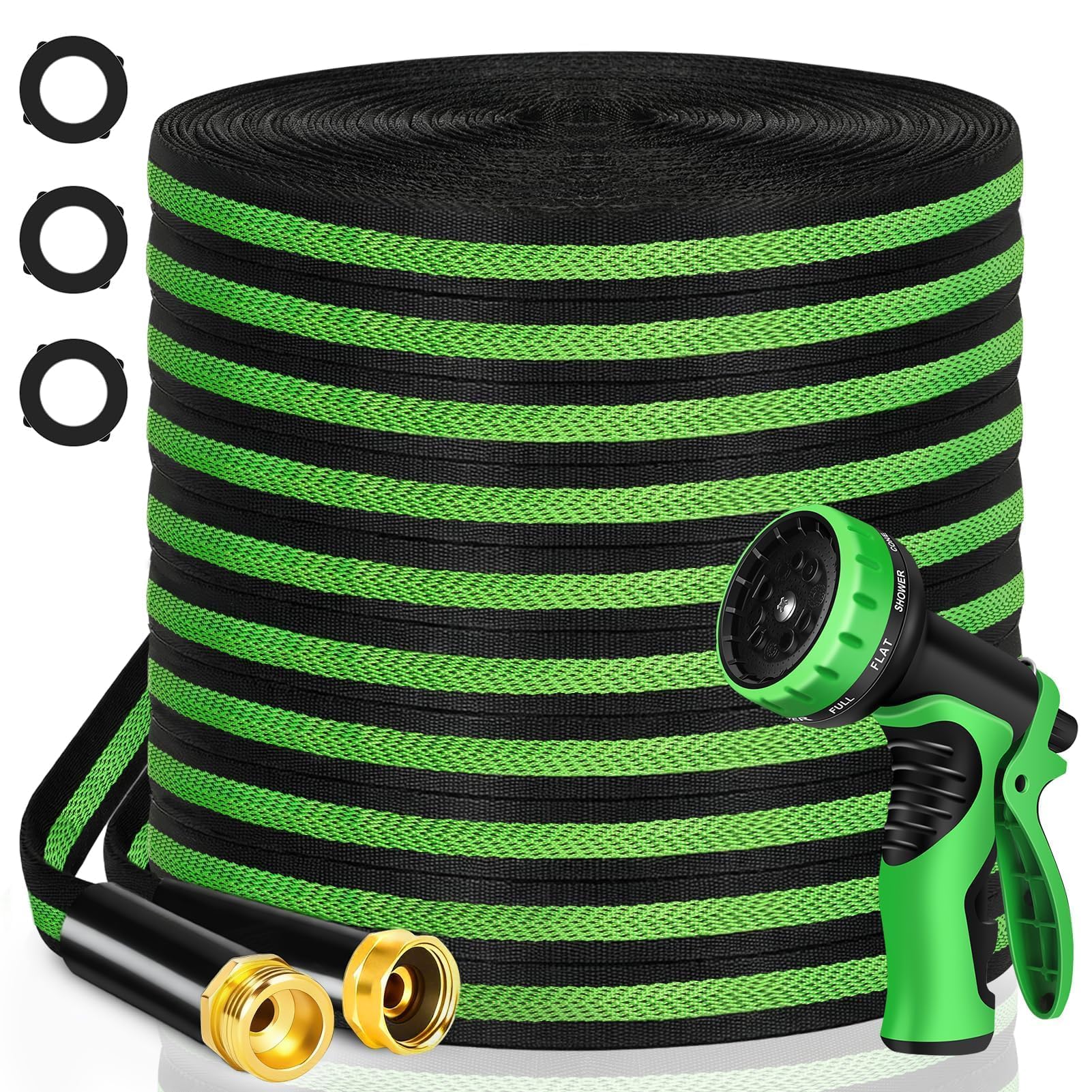 VIONMI garden hose 100ft kink-free design for smooth watering around corners.