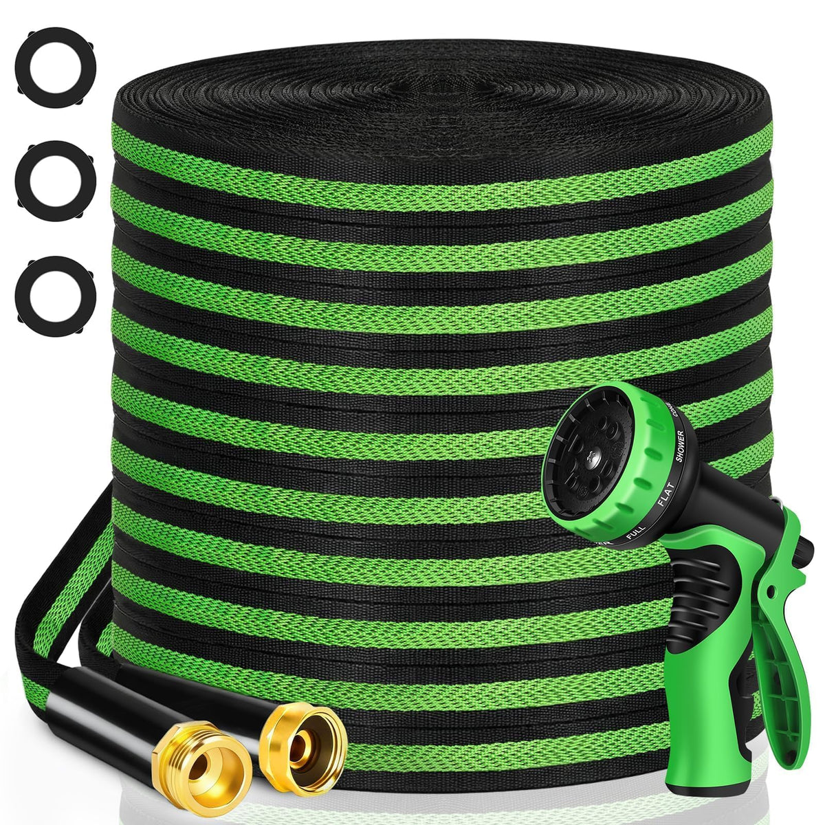 VIONMI garden hose 100ft kink-free design for smooth watering around corners.