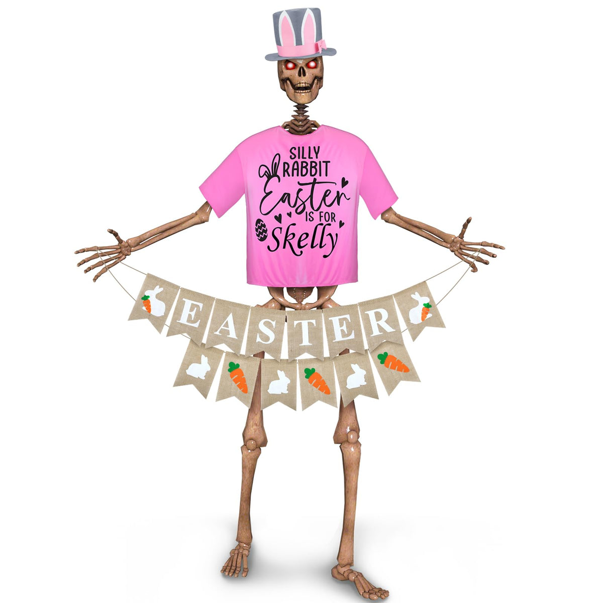 VioraWhite 12ft skeleton hat adds festive Easter flair to outdoor decor