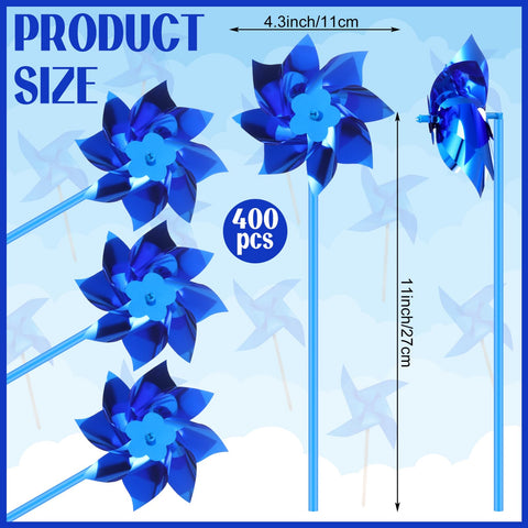 VioraWhite blue pinwheels for yards energize fundraising events with vibrant visibility.