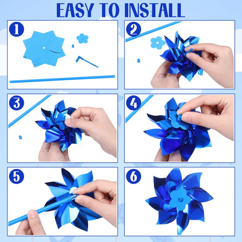 VioraWhite pinwheels are shipped unassembled to protect during transit.