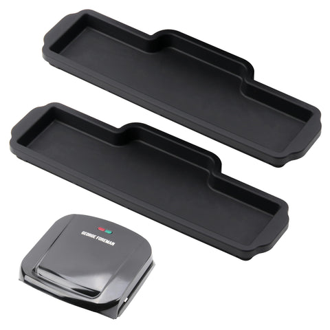 Viotiin 2-pack drip tray for George Foreman GRP1060B, clean cooking with extra capacity